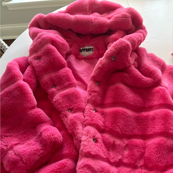 Apparis Big Girls GOLDY KIDS COAT hot pink size 14 - Picture 5 of 6